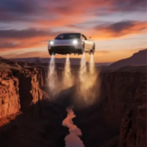 Flying Tesla Roadster logo