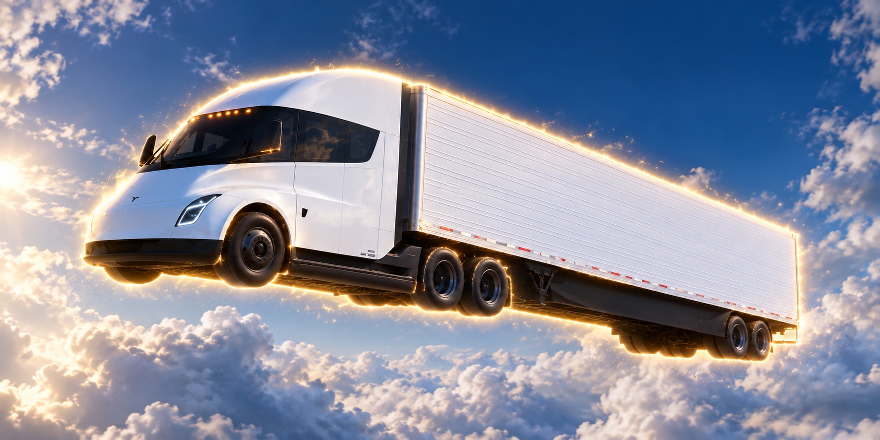Flying Tesla Truck logo