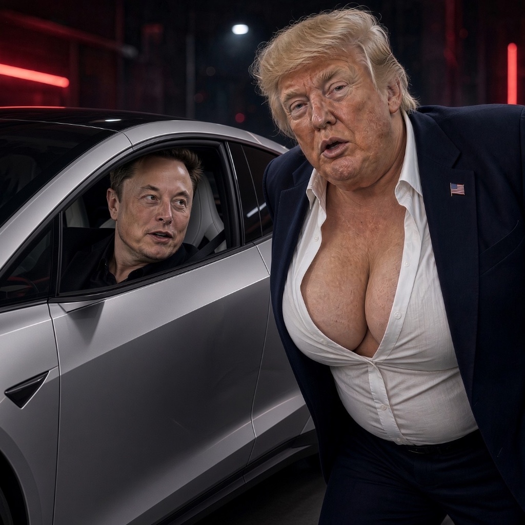 Tesla Trump Tits logo