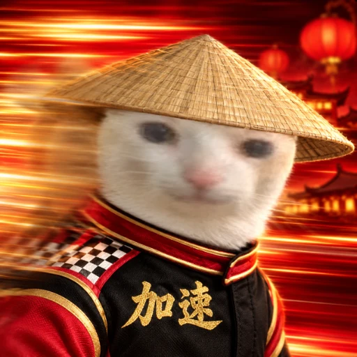 a chinese cat logo