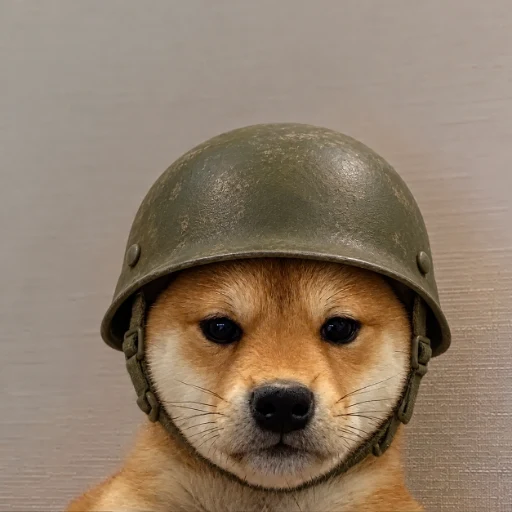 dog in helmet logo