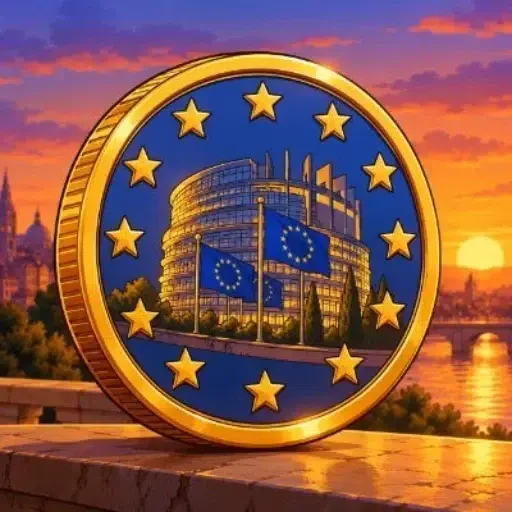 Eurpean employment tirement Coin logo