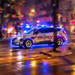 Slightly Used Police Car logo