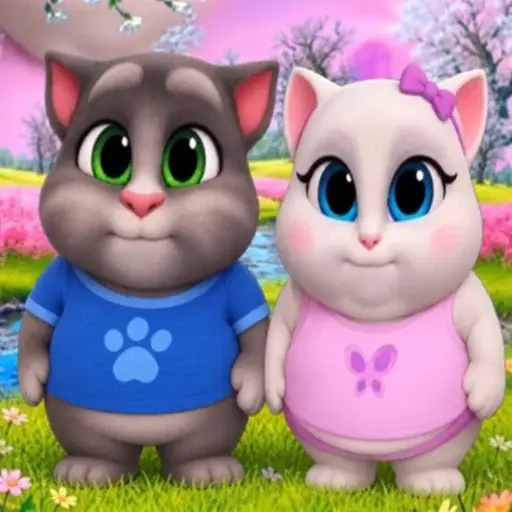 Fat Talking Tom & Angela logo