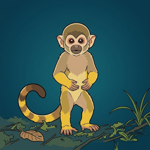 Baby Squirrel Monkey logo