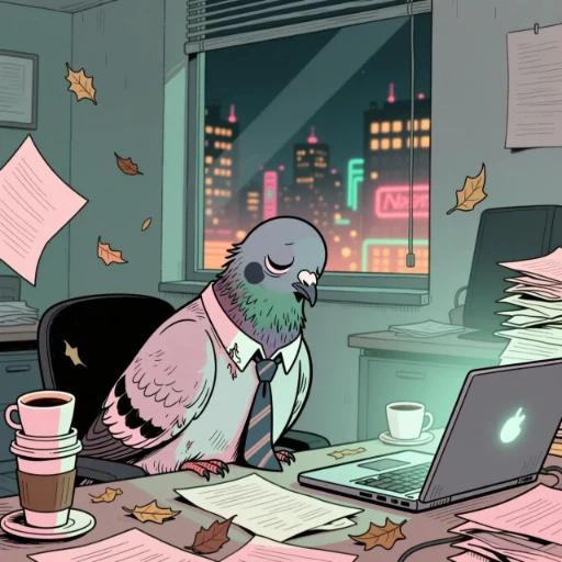 UNEMPLOYED PIGEON logo