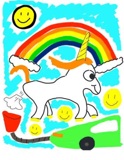 ELON'S FARTING UNICORN logo