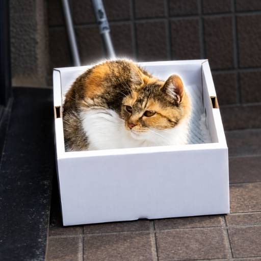cat in box logo