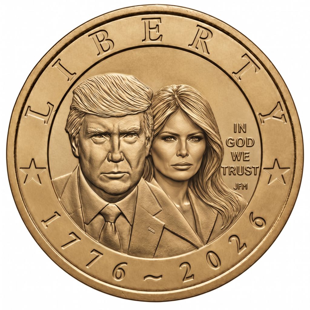 TRUMP AND MELANIE  logo