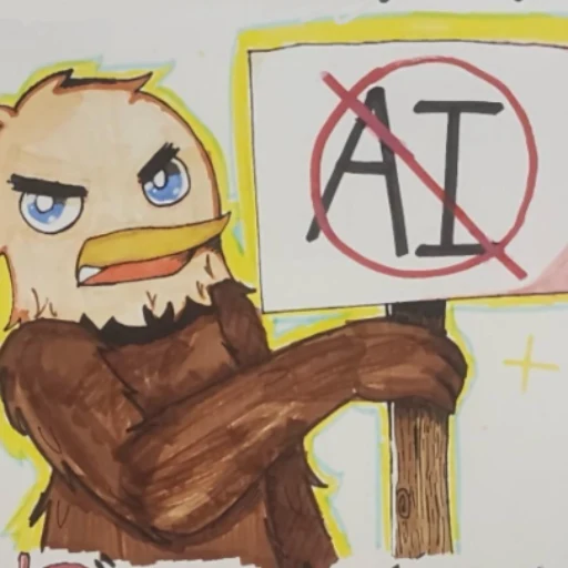 The Anti-AI eagle logo