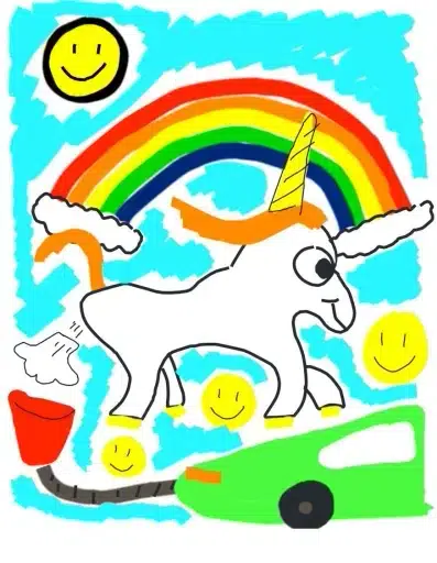 ELON'S FARTING UNICORN logo