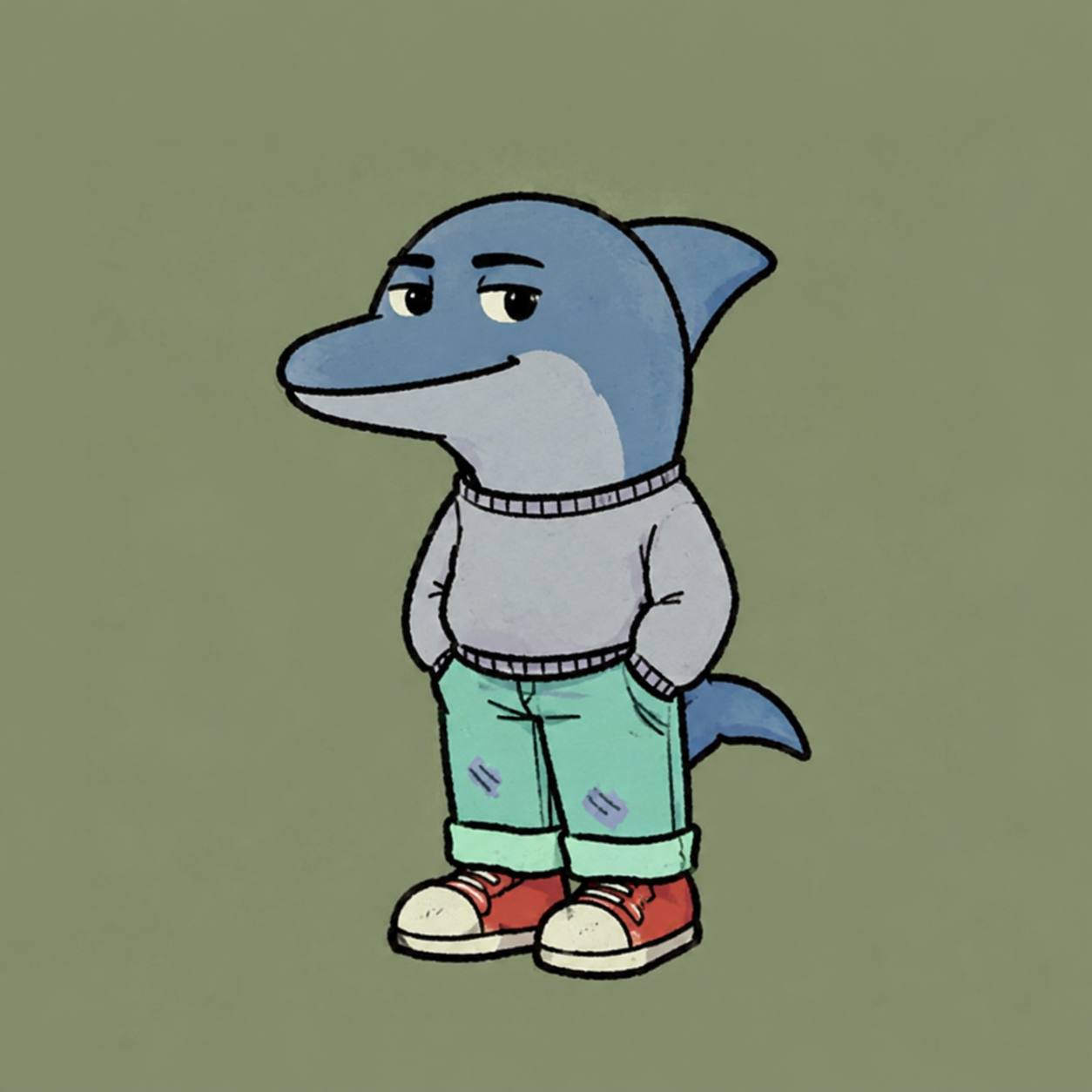 Chill Dolphin Guy logo