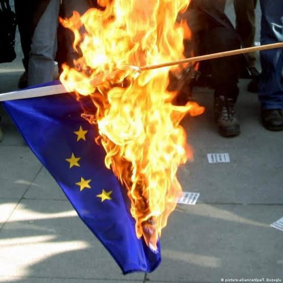 EUROPE IS BURNING :( logo