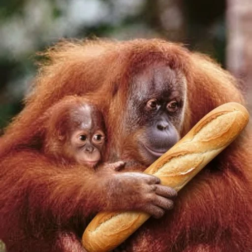 Oranguan baguette logo