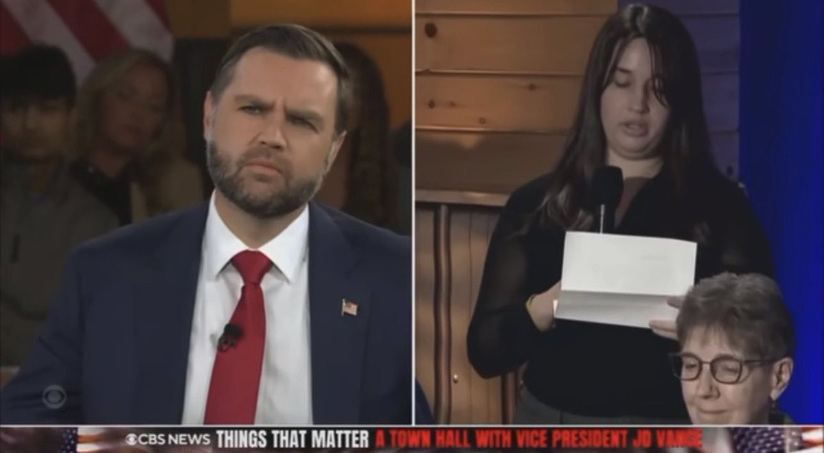 JD Vance Pretending to care logo