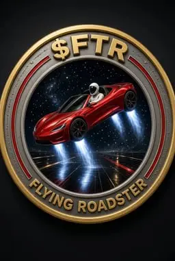 Flying Tesla Roadster logo