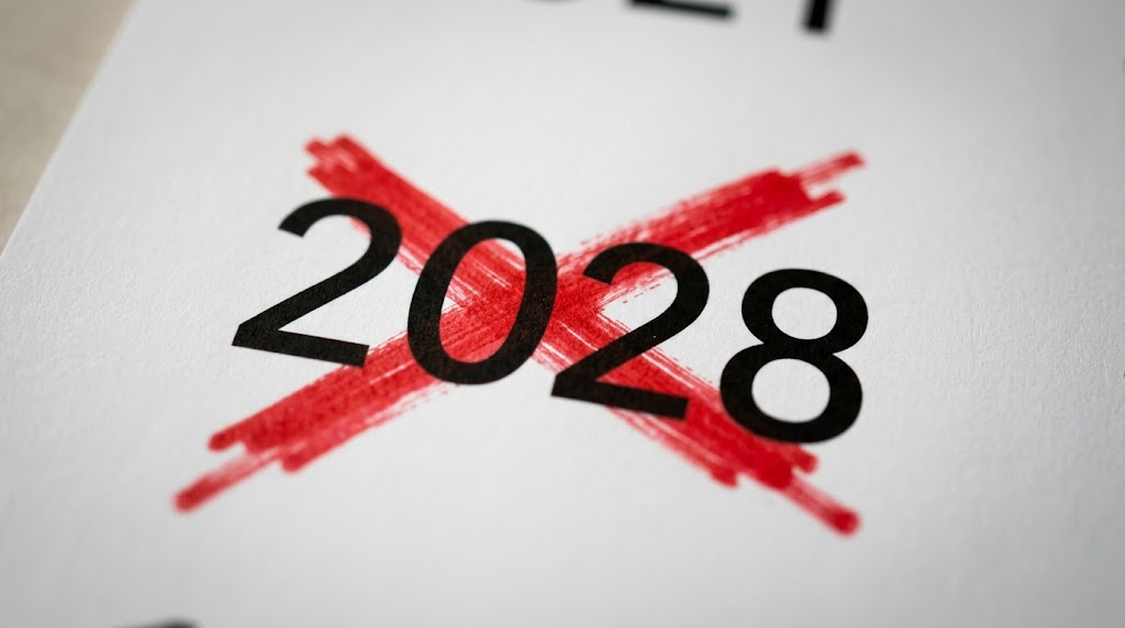 No questions till 2028 logo
