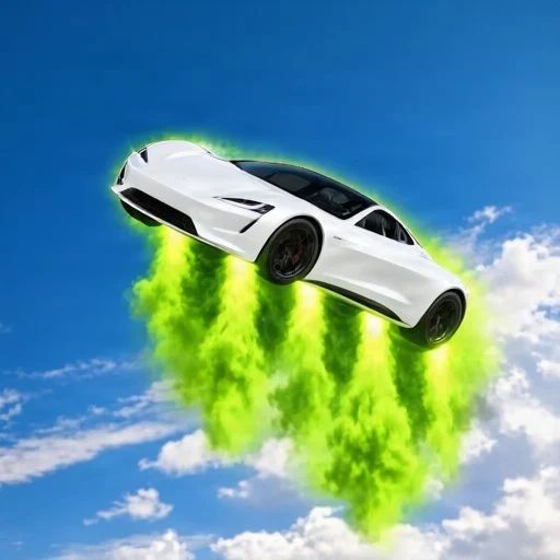 Farting Tesla Roadster logo