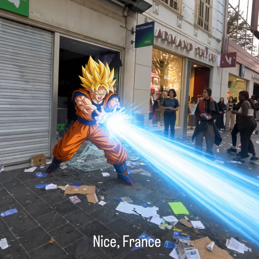French Goku Hero logo
