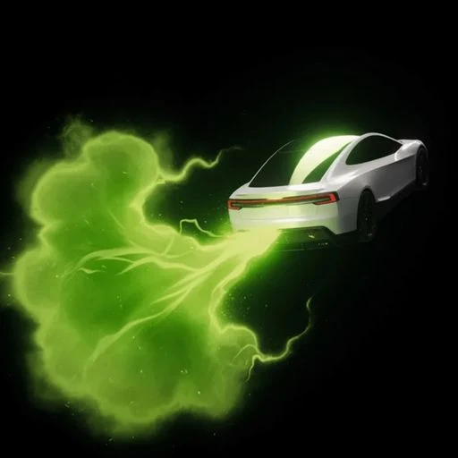 Farting Tesla Roadster logo