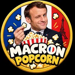 macron popcorn logo
