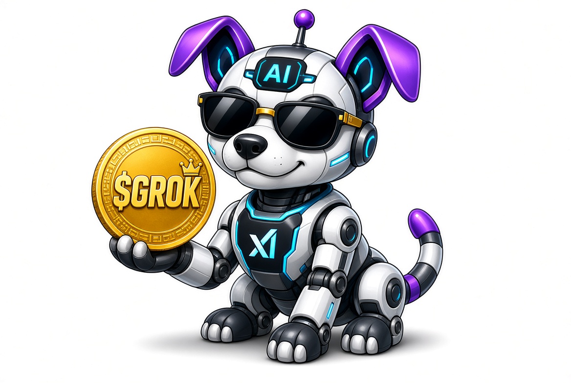 Grok Meme Dog logo