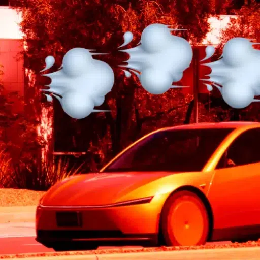 Farting Tesla Robotaxi logo