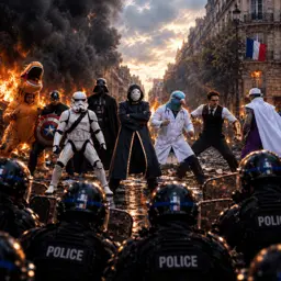 Looting and Rioting Paris logo
