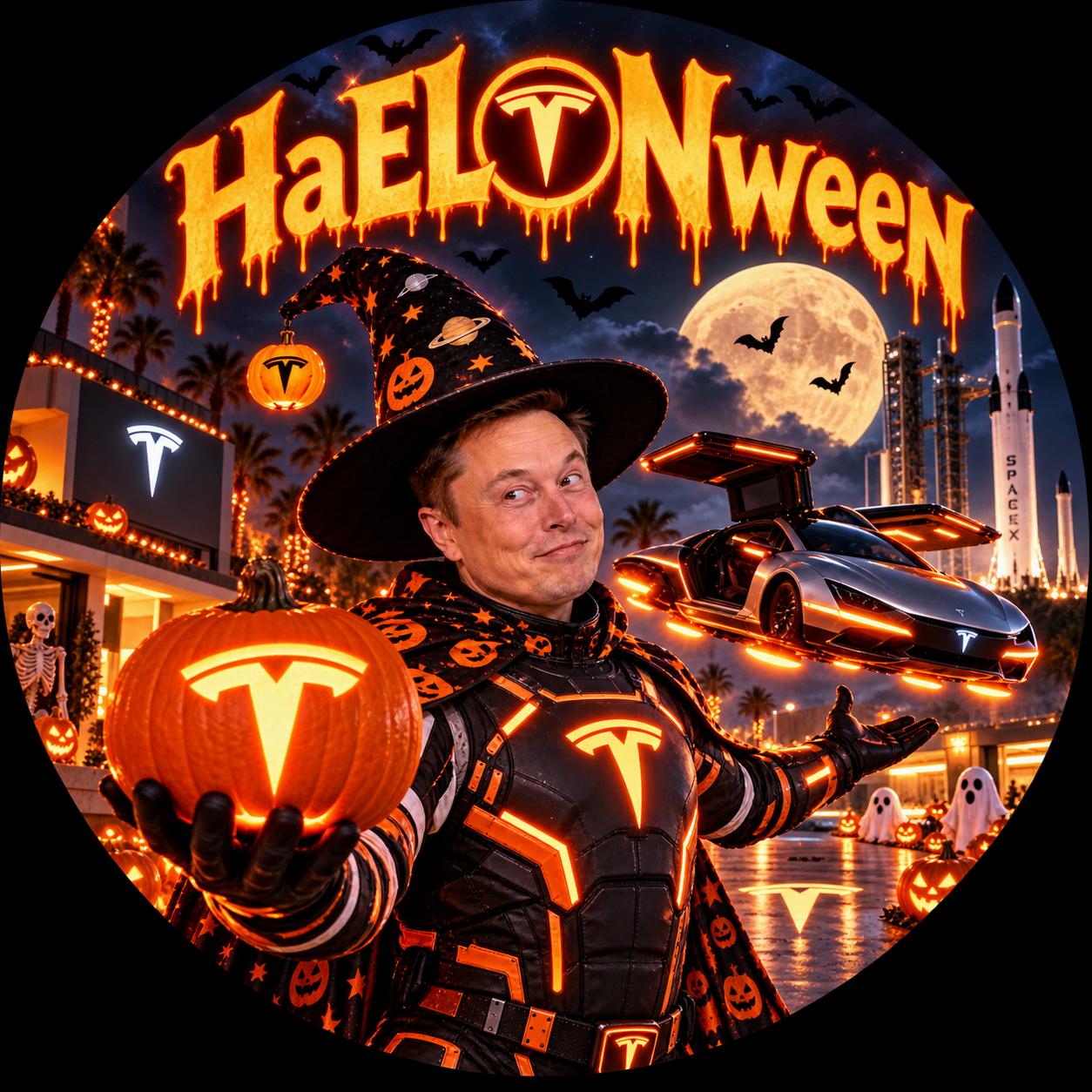 haELONween logo