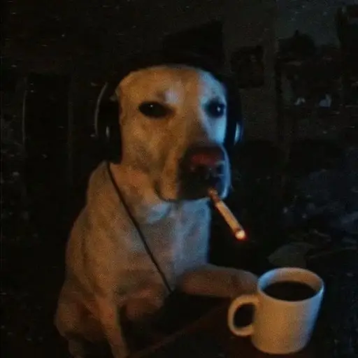 dog on puter logo