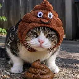 poop cat logo