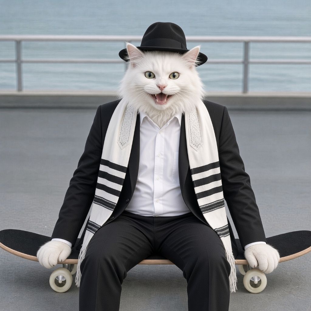 Jewish Cat Man Onboard logo