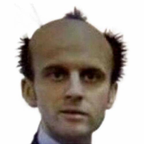 Bald Macron logo